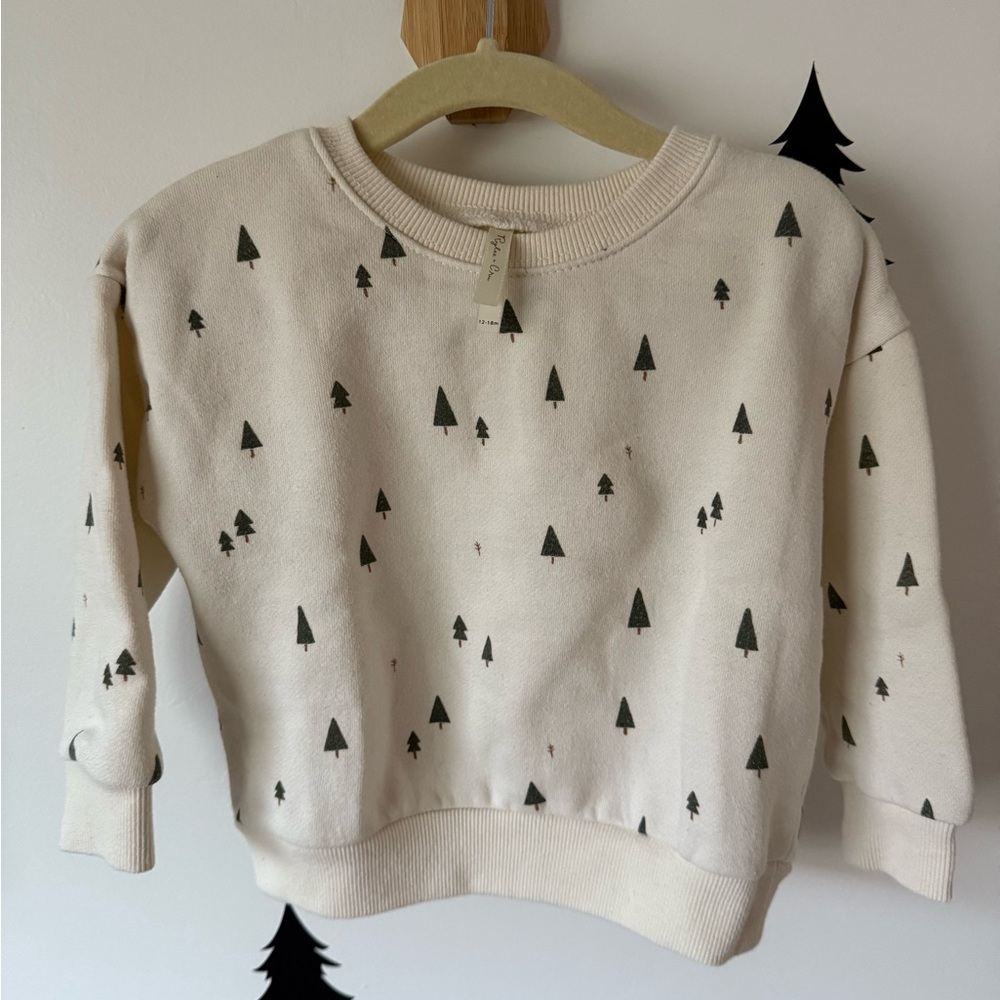 Rylee + Cru Trees Relaxed Sweatshirt - Ivory - 12-18 Months